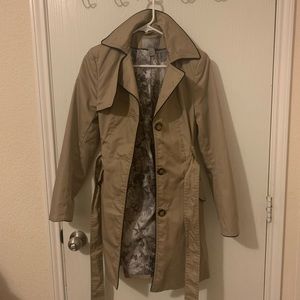 H&M Trench Coat with Belt and Floral Lining